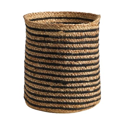 14 in. Handmade Natural Jute Basket Planter