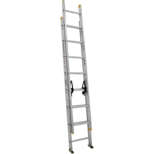 16 ft. Aluminum Extension Ladder 250 lbs. Load Capacity Type I Rating Heavy Duty and Durable with QuickLatch System
