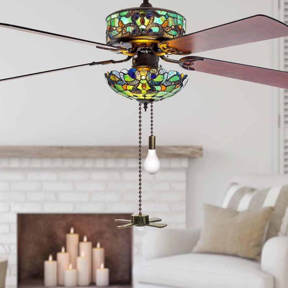 13.6 in. Ceiling Fan Pull Chains with Connector Fan Pull Set 2-Pack for Light and Lamps Antique Brass price history on PriceWatchPro