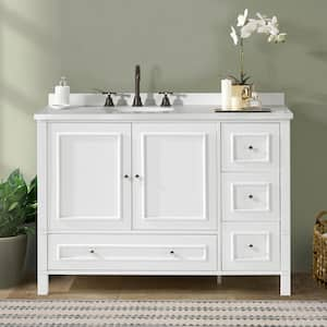 Williamsburg 48 in. W x 21 in. D x 34 in. H Bath Vanity Cabinet without Top in White