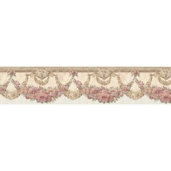 Mirage Marianne Salmon Floral Bough Salmon Wallpaper Border