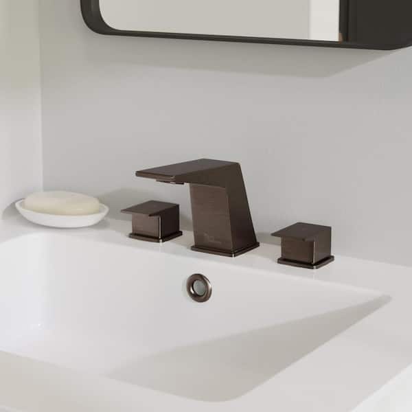 Swiss Madison Carre 8 in. Widespread 2-Handle Bathroom Faucet in Oil Rubbed Bronze