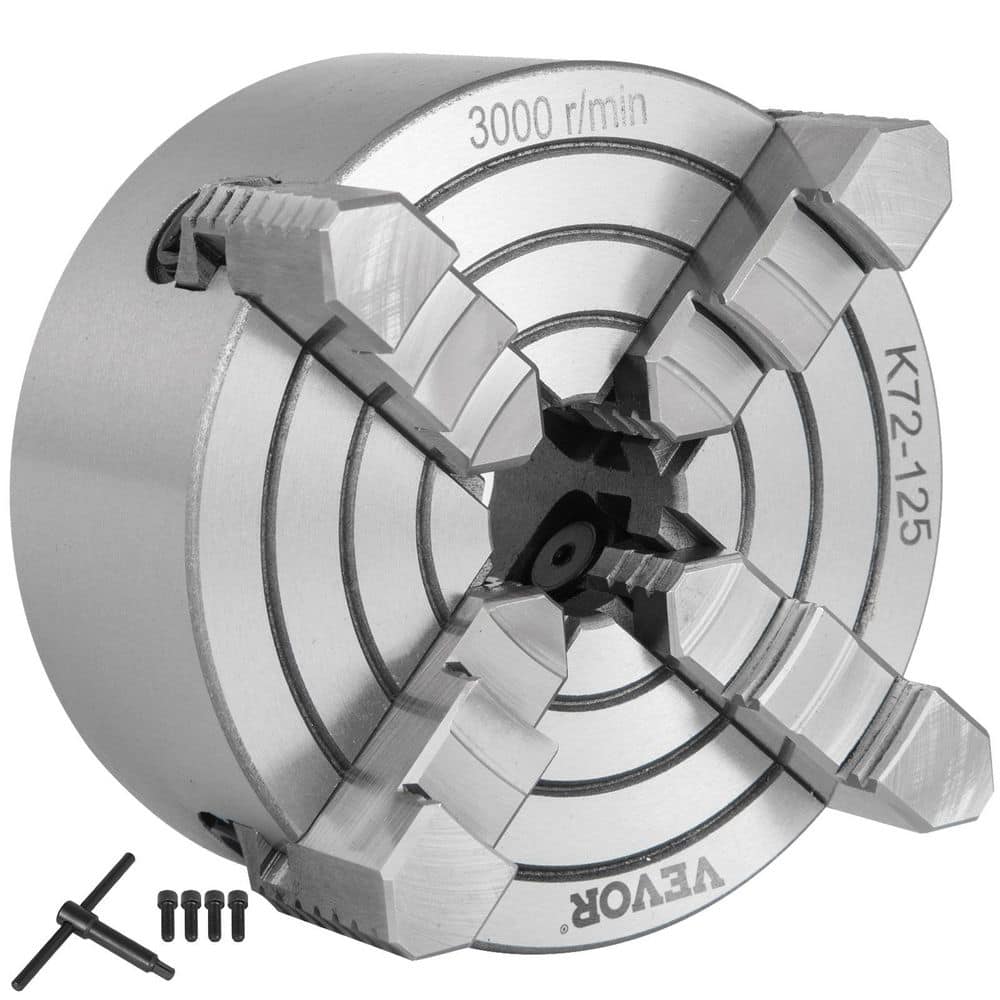 K72 125 Lathe Chuck 5in. 4 Jaw Independent Chuck Reversible Jaws Cast Iron 0.276-2.244in. Internal 1.89-4.92in. External price history on PriceWatchPro