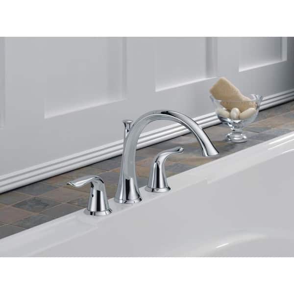 Delta Lahara 2-Handle Deck-Mount Roman Tub Faucet Trim Kit Only in