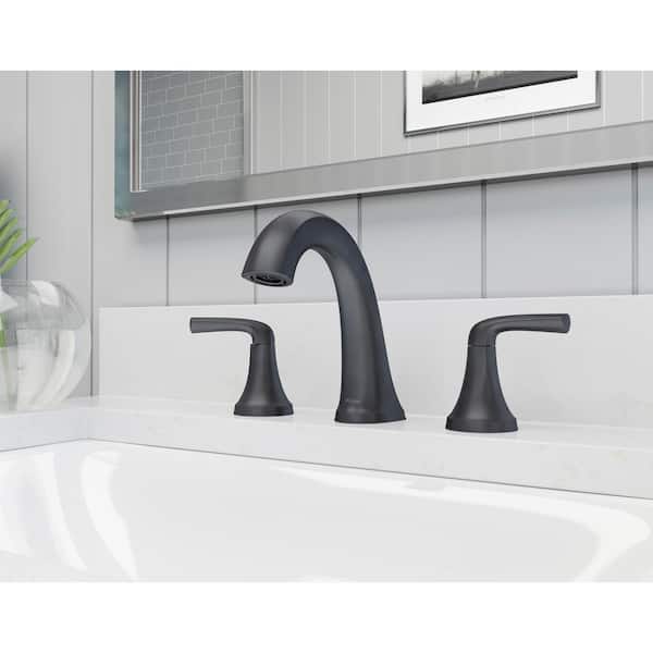 Ladera Single-Handle 3-Spray Tub and Shower Faucet and 8 in. Widespread Bathroom Faucet in Matte Black (2-Pack) Ladera Single-Handle 3-Spray Tub and Shower Faucet and 8 in. Widespread Bathroom Faucet in Matte Black (2-Pack)