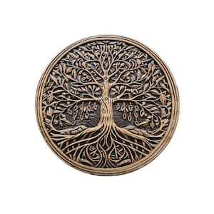 Tree of Life Hand Carved Wood Barrel Head PlaqueWall Art