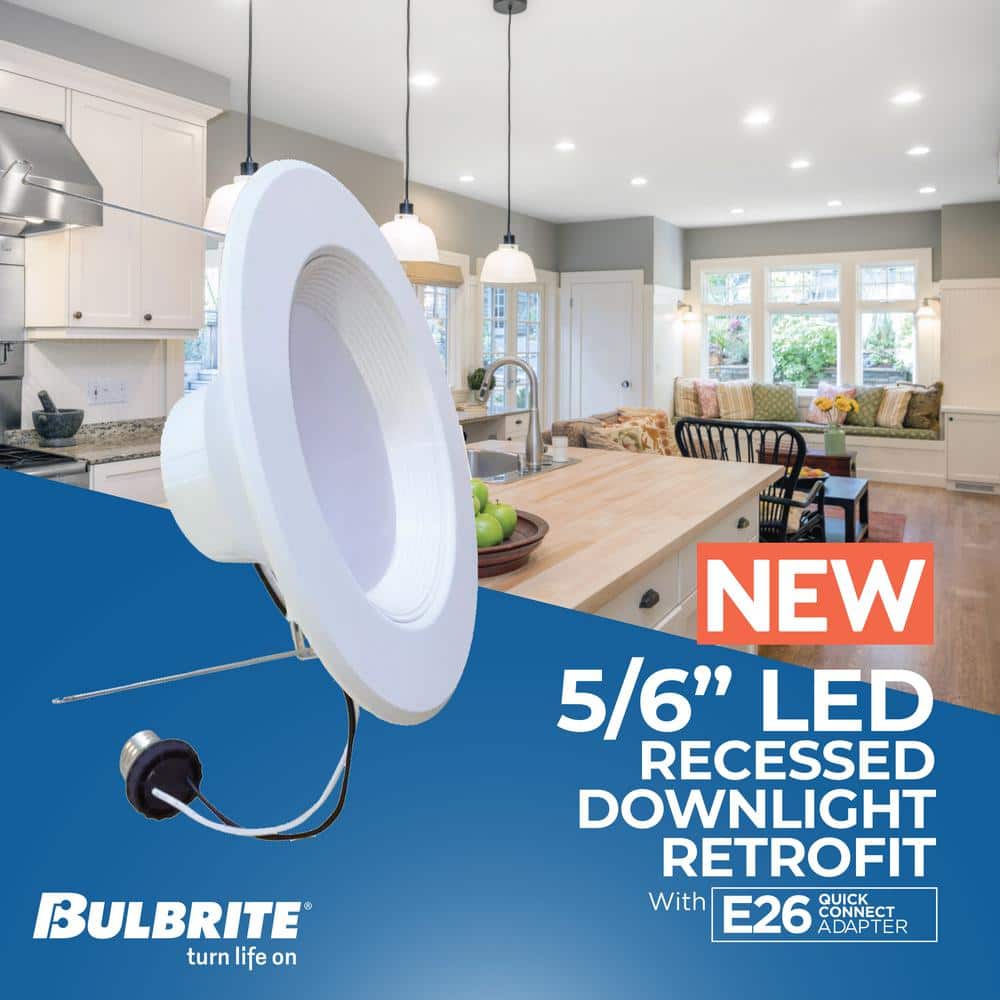 White Aluminum 5/6" LED Recessed Retrofit Downlight