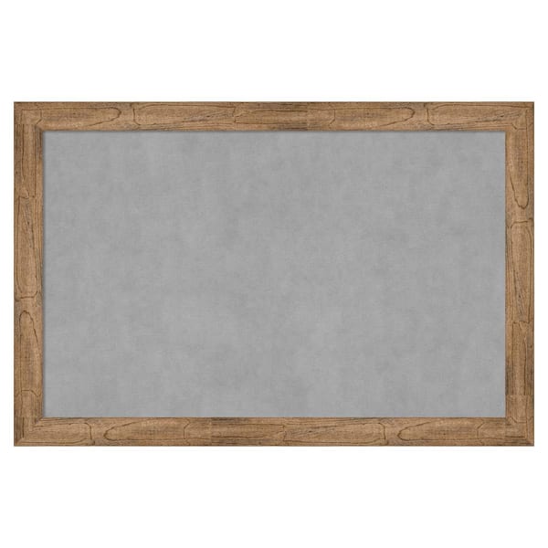 Amanti Art Owl Brown Narrow 36 in. x 24 in Framed Magnetic Board