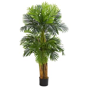 Indoor 5 ft. Triple Areca Palm Artificial Tree