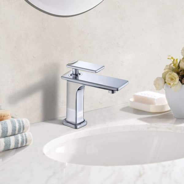 Satico Commercial Single Handle Single Hole Bathroom Faucet in Chrome
