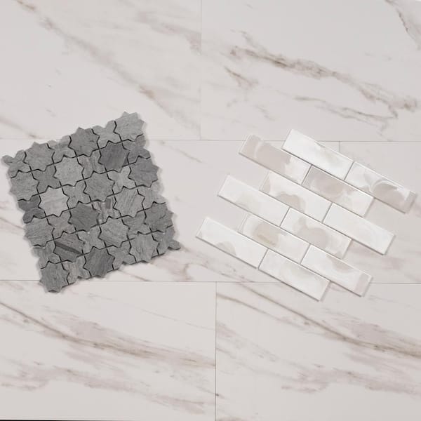 MSI Take Home Tile Sample - Montague Mosaic 4 in. x 4 in. Mixed Floor and Wall Tile Kit