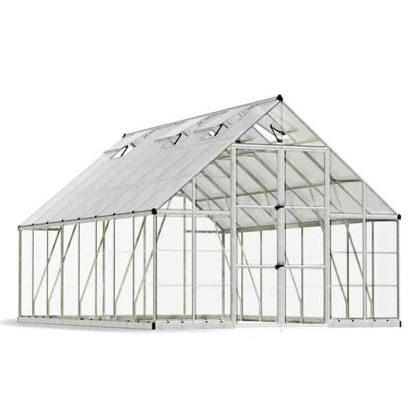 CANOPIA by PALRAM Balance 10 ft. x 16 ft. Hybrid Silver/Clear DIY Greenhouse Kit