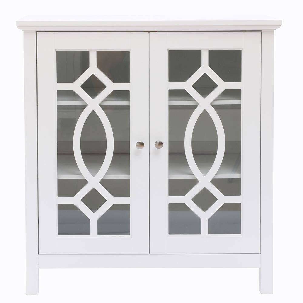 Luxen Home White Accent Storage with Doors and Shelves WHIF1736