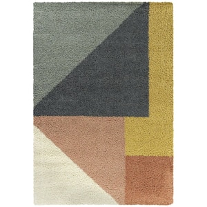 Jordan Navy 5 ft. 3 in. x 7 ft. Geometric Area Rug