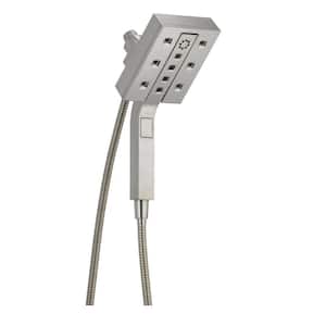 In2ition 4-Spray Patterns 1.75 GPM 4.5 in. Wall Mount Dual Shower Heads in Lumicoat Stainless