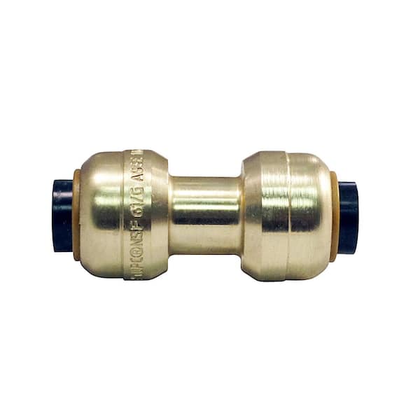 Tectite 1/4 in. Brass Push-To-Connect Coupling
