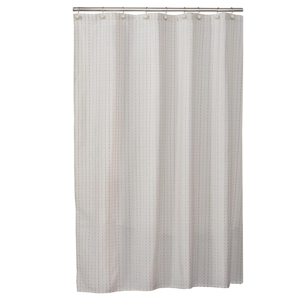 Cream Hopscotch Fabric Shower Curtain, Cream Shower Curtain