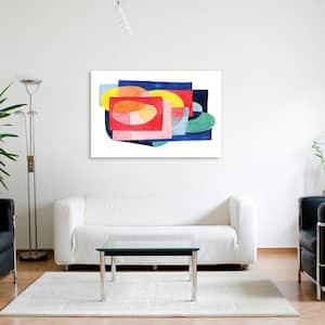 "Launder Ii" Abstract Frameless Free Floating Tempered Glass Panel Graphic Wall Art