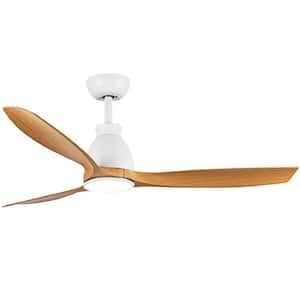 52 in. Integrated LED Indoor White Ceiling Fan Lighting with Remote