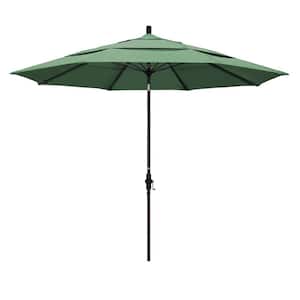 11 ft. Fiberglass Collar Tilt Double Vented Patio Umbrella in Spa Pacifica