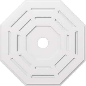 1 in. P X 16 in. C X 40 in. OD X 5 in. ID Westin Architectural Grade PVC Contemporary Ceiling Medallion