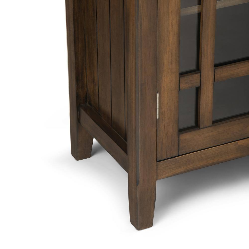 Rustic Natural Aged Brown Freestanding Office Storage Cabinet with Adjustable Shelving