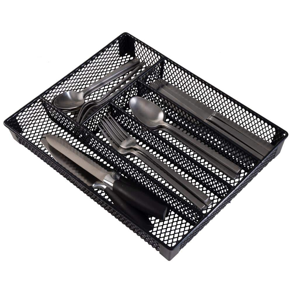 Kitchen Details Small Cutlery Black Tray