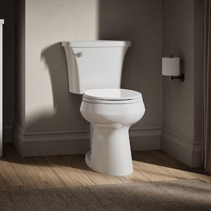 Highline Arc 12 in. Rough In 2-Piece 1.28 GFP Single Flush Round Chair Height Toilet in White with Soft Close Seat
