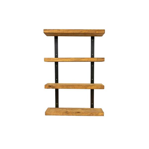 Del Hutson Designs Quartette Jet Tiered Shelf, 24 in. Walnut