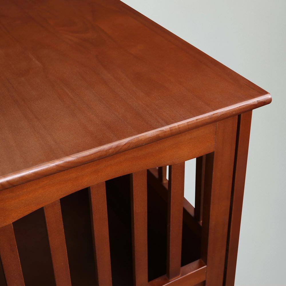 Walnut Solid Wood Pet Crate End Table