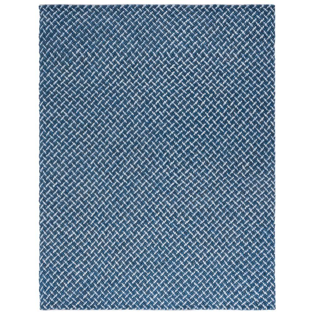 Natural Fiber Couture 9 ft. x 12 ft. Blue/Light Gray Striped Cross Area Rug price history on PriceWatchPro