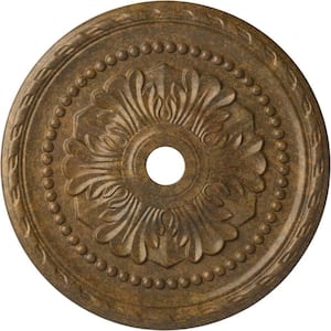 1-3/4 in. x 31-1/2 in. x 31-1/2 in. Polyurethane Palmetto Ceiling Medallion, Rubbed Bronze