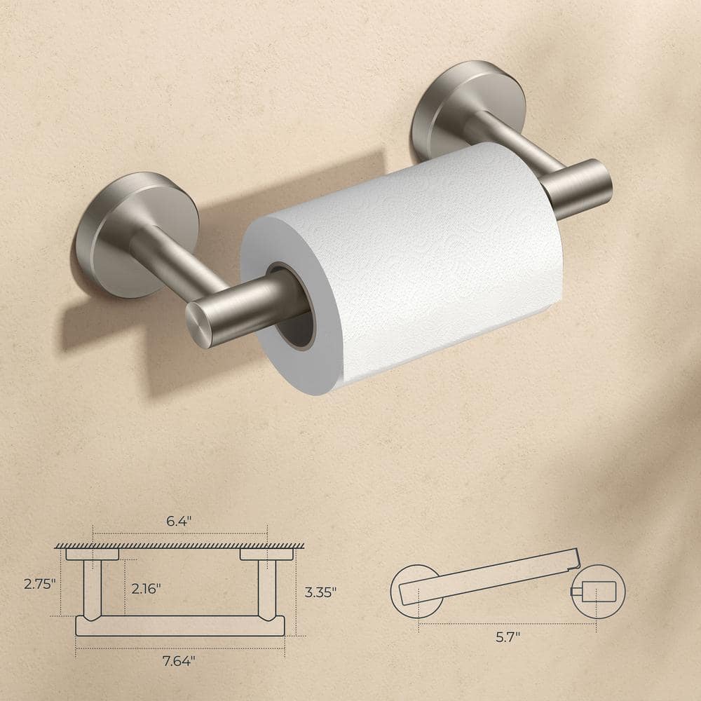 Brushed Nickel Stainless Steel Wall Mounted Toilet Paper Holder
