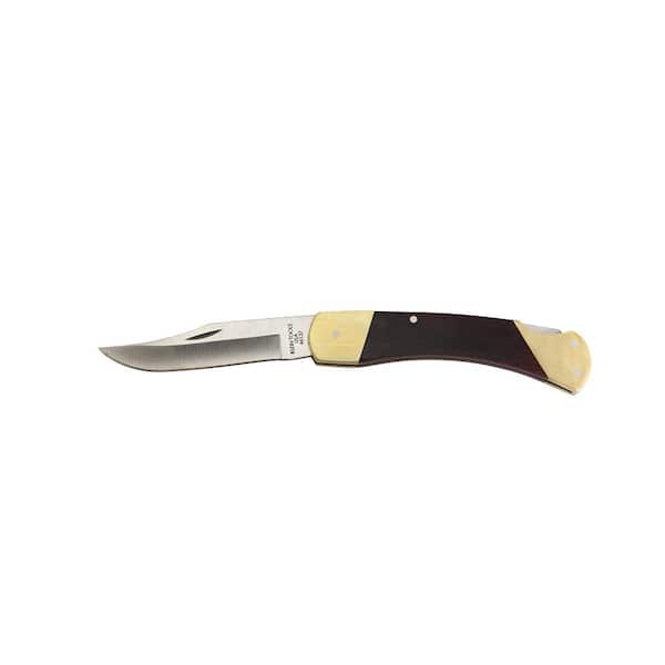 Klein Tools Sportsman Knife, 3-3/8-Inch Drop Point Blade 44037 - The Home  Depot