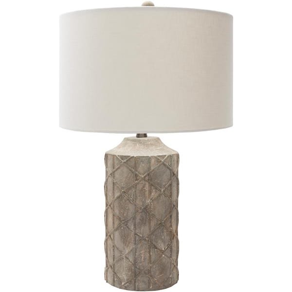 Livabliss Audrey 26.75 in. Camel Indoor Table Lamp