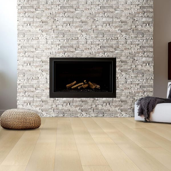 Terrado Danbury White 4 in. x 20 in. Natural Finish Cement Stone Look Ledger Panel Wall Tile (5.4 sq. ft./Case)