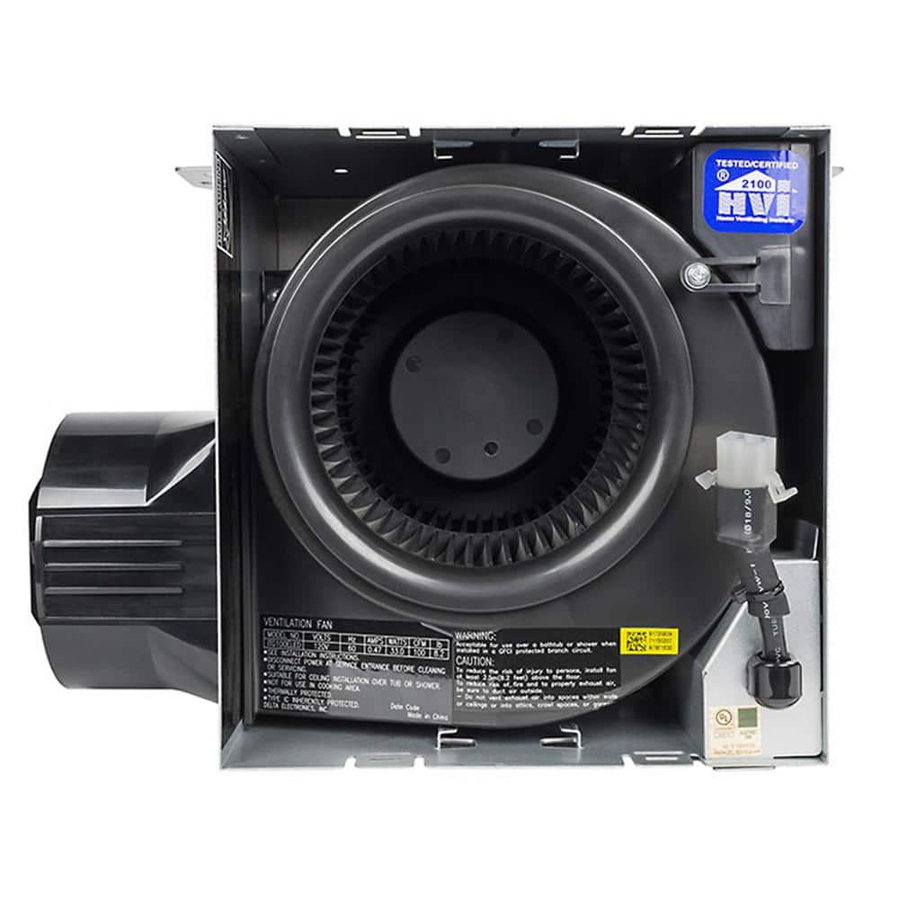 White Dimmable LED Bathroom Exhaust Fan with Galvanized Steel Housing