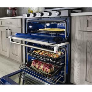 6.0 cu. ft. Double Oven Gas Range with Self-Cleaning Convection Oven in White