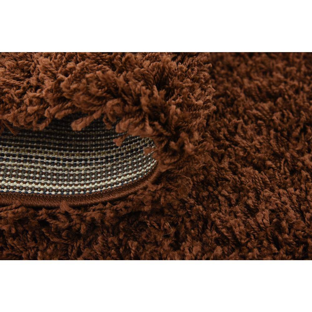 Chocolate Brown 4' x 6' Solid Shag Area Rug