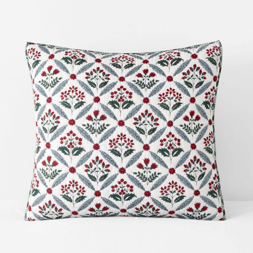 Company Cotton Elderberry Quilted White Cotton Sham price history on PriceWatchPro