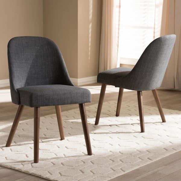 Baxton Studio Cody Dark Gray Fabric Dining Chair Set of 2 144