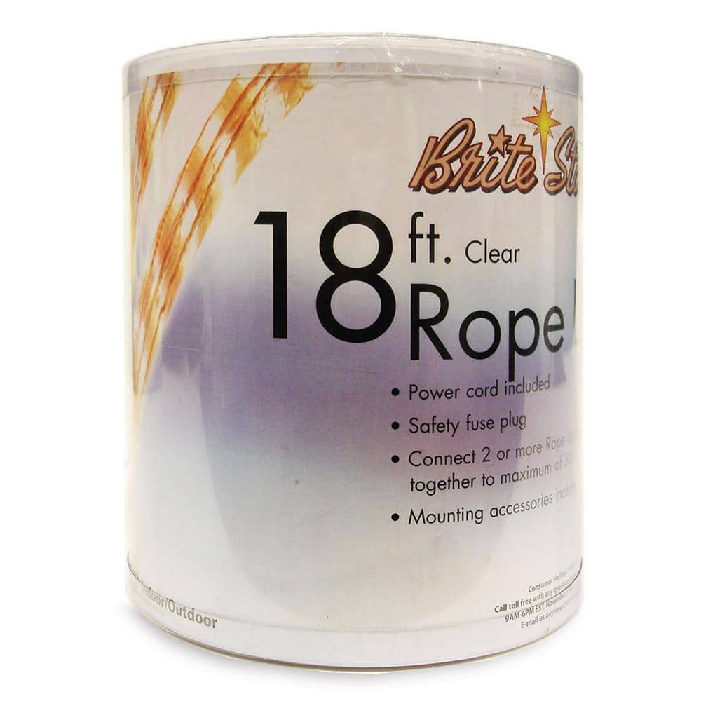 18 ft Clear Incandescent Rope Light for Indoor/Outdoor Use
