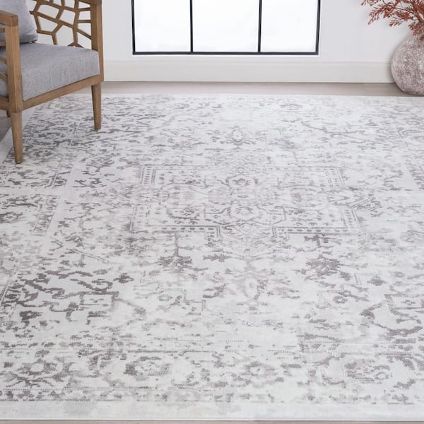 Nexus Oriental White 8 ft. x 10 ft. Indoor Area Rug
