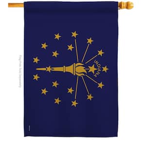 2.5 ft. x 4 ft. Polyester Indiana States 2-Sided House Flag Regional Decorative Horizontal Flags