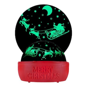 5.12 in. Changing Christmas Projection-Tabletop ShadowLights-Santa with Sleigh