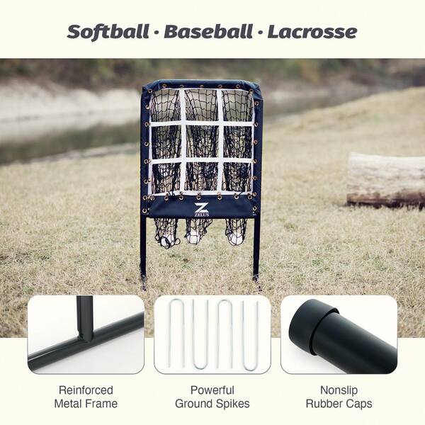 2 x 2 ft. Pitching Net Height Adjustable Baseball Net with 9