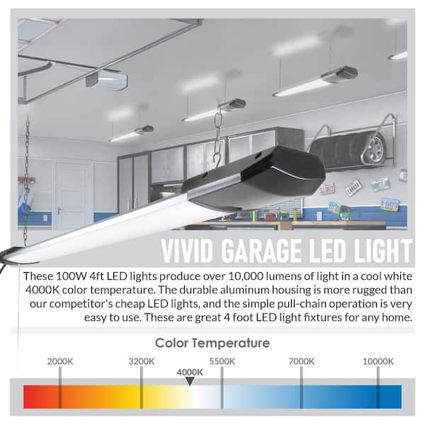 NEW 4 foot 5920 Lumens 44 Watt LED Shoplight Room Work Garage Light Fixture NEW! 