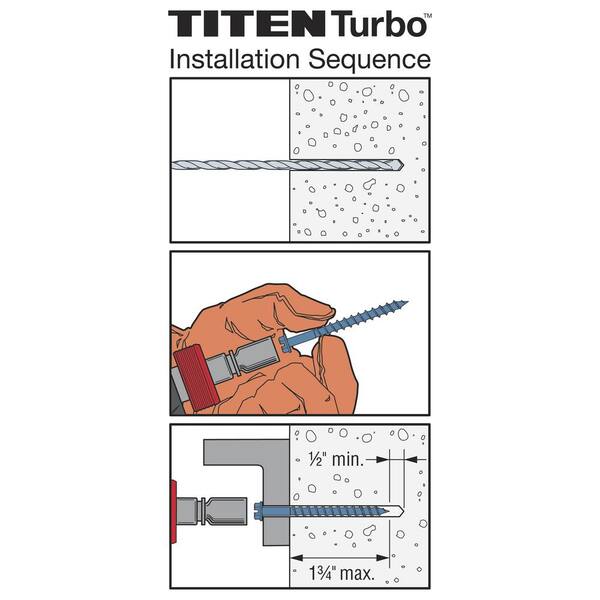 Simpson Strong-Tie Titen Turbo 3/16 in. x 1-1/4 in. 6-Lobe Flat