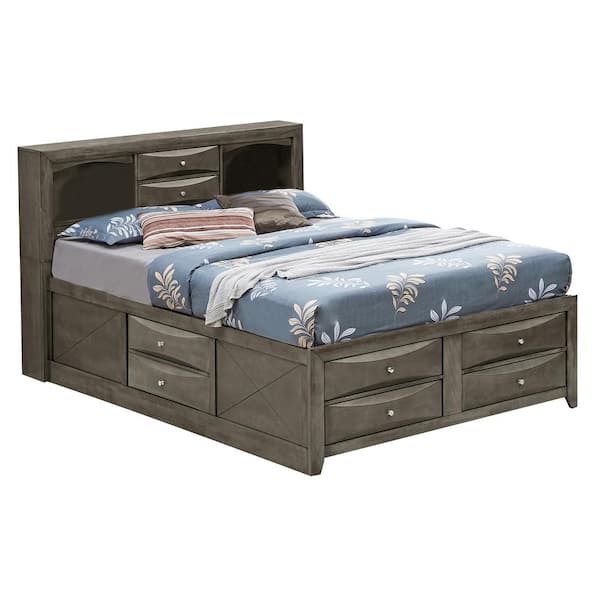 Marilla Gray King Panel Beds