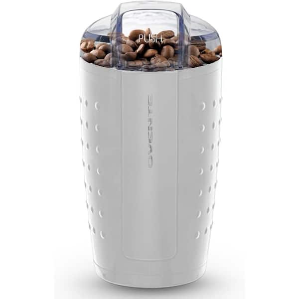 OVENTE 2.5 oz. White (CG225W) One-Touch Electric Coffee Grinder